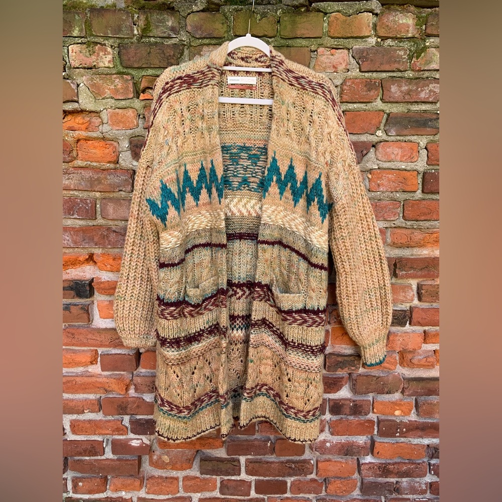 Anthropologie Pilcro Knit Long Cardigan